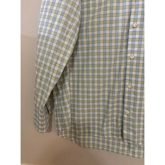 Peter Millar HUMANA CHALLENGE Plaid Blue Green White Button Down Shirt Large - Picture 7 of 7